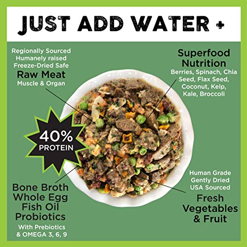 Nature's Diet Simply Raw® Freeze-Dried Raw Whole Food Meal - Makes 18 Lbs Fresh Raw Food With Muscle, Organ, Bone Broth, Whole Egg, Superfoods, Fish Oil Omega 3, 6, 9, Probiotics & Prebiotics (Turkey) #TOP2