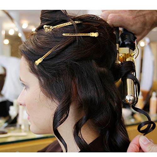 Hair Clips Prong For Hair Metal Hair Clips For Styling Hair Clips For Duckbill Hair Clips Sectioning Clips- Barrettes For Hairdressing Salon Styling Tools Stainless Steel - Gold, 12 Packs #TOP4