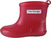 Vista 1 de Botas de lluvia para niños y niñas, botas de lluvia impermeables para bebés y niños con fácil de poner