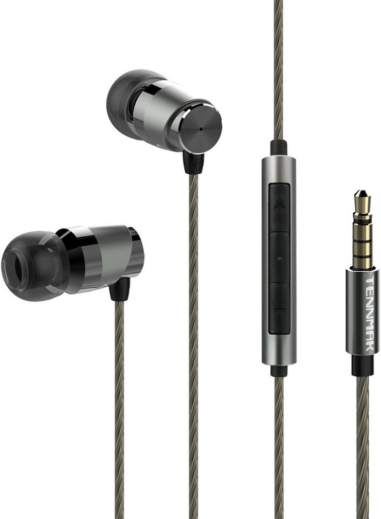 Crazy Cello Hi-Res Lossless HiFi Strong Bass Wired Earphones Earbuds with Volume Control and Mic, in Ear Headphones Sports/Running/Gym/Exercise Earbuds, (Microphone Version)