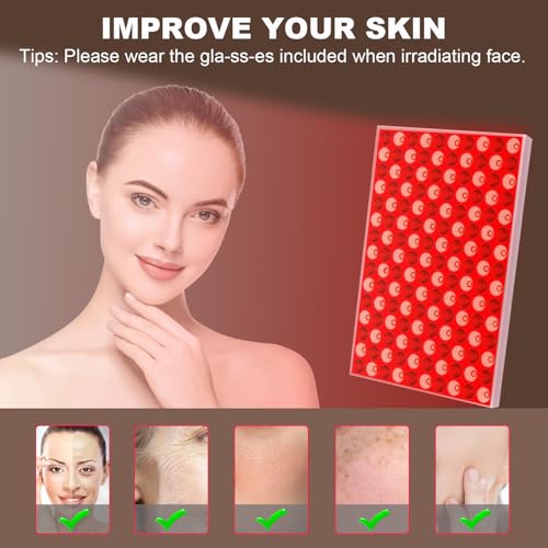 Image of Red Light Therapy Lamp, Red Light Therapy for Body, Infrared Light Therapy Panel for Face with Stand, 660nm Red and 850nm Near Infrared LED Red Light Therapy Device at Home for Face and Body (2 Pack)