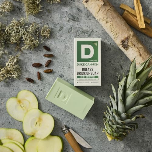 Image of Duke Cannon Supply Co. Extra Large Big Brick Bar Soap - Men's Triple-Milled Bar Soap with Masculine Scents - Forest Air + Birchwood - All Skin Types - High Country, 10 oz