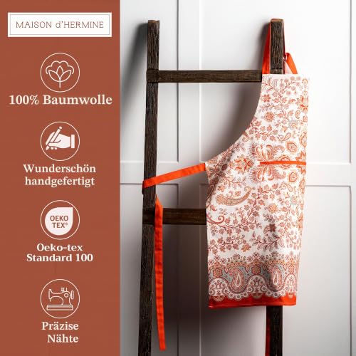 Maison d'Hermine Schürze, 100% Baumwolle (70 cm x 85 cm, 1er-Set) – Ansicht 2