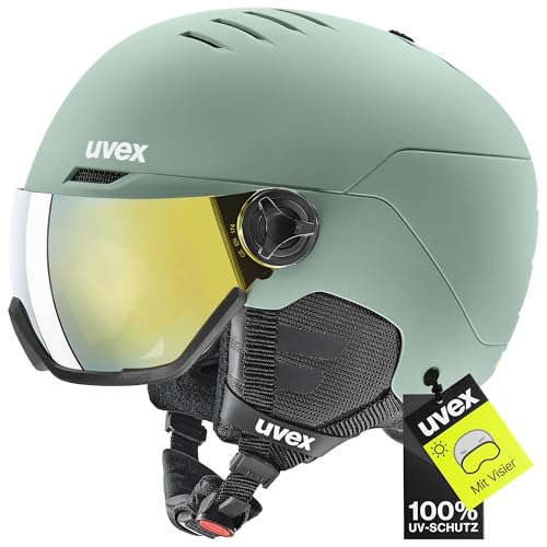 uvex Wanted Visor - robuster, stylischer, optimal belüfteter Skihelm mit
