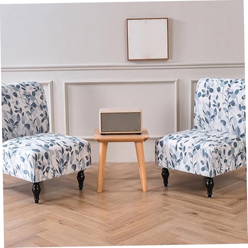 Housse de chaise extensible bleue pour simplifier le nettoyage du salon