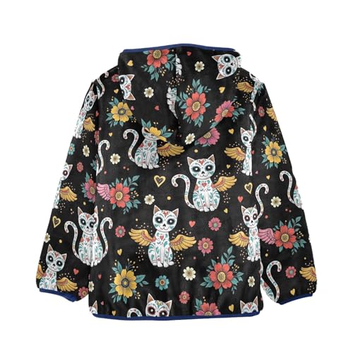 Sugar Skull Cats Wings Boys Winter Jacket Thick Winter Jacket for Kids 3T2