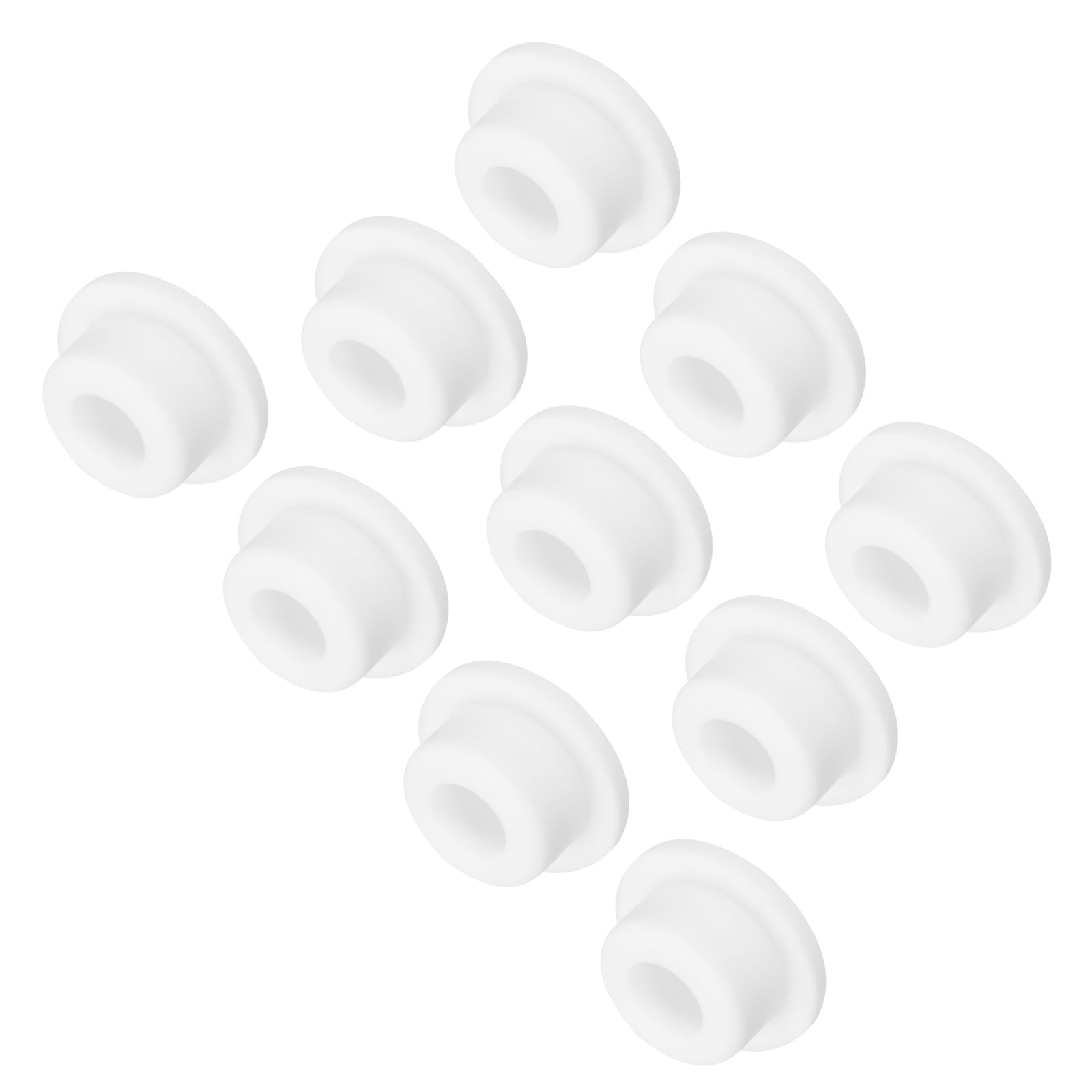 MECCANIXITY Silicone Plug Mount Dia 21mm/0.83" White 10Pcs OD 29mm/1.14"