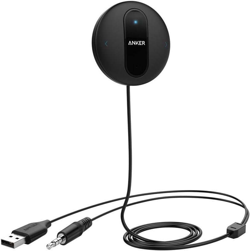 Anker SoundSync Drive Bluetooth 4.0 Car Receiver, Wireless Phone Call & Music Streaming Car Kit with Built-in Mic, Music Streaming, Echo and Noise Reduction, Multi-Point Access, 3.5mm Aux Cable