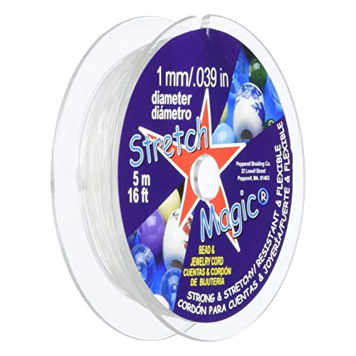 Stretch Magic 1mm Stretchy Beading Cord, 5m, Clear