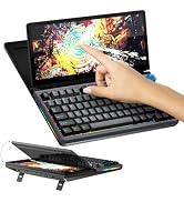 AOKER Touch Screen Keyboard Monitor - Portable Foldable Multifunctional Mechanical Keyboard with ...