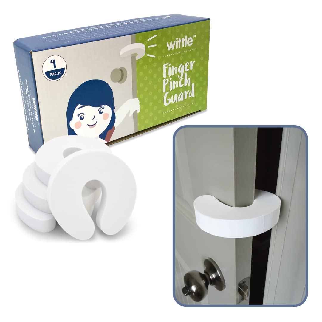 Wittle Finger Pinch Guard - 4pk. Baby Proofing Doors Made Easy with Soft Yet