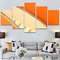 SIGNWIN 5 Panel Canvas Wall Art Abstract Colorful Hallway Industrial Lights Modern Artwork for Home Decorations Ready to Hang - 60
