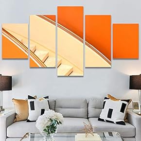 SIGNWIN 5 Panel Canvas Wall Art Abstract Colorful...