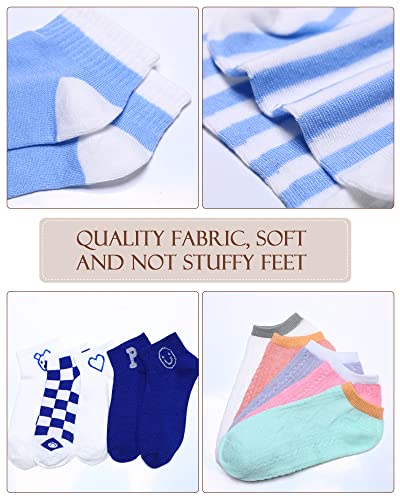 Mumufy 100 Pairs Women Low Ankle Socks Low Cut No Show Socks Fruits Animals Funny Dog Cat Cow Cute Socks For Girls Ladies Gifts #TOP4