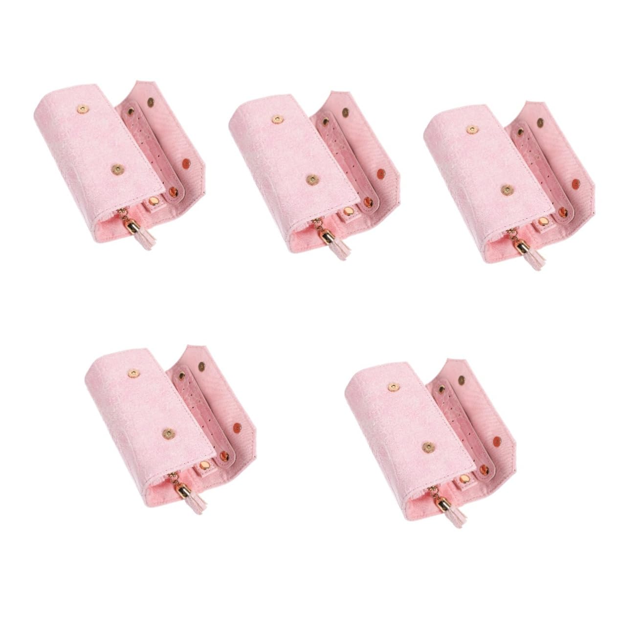 Cabilock 5piezas Organizador De Joyas De Viaje Estuche De Almacenamiento Para Collares y Pendientes Bolsa De Joyas y Ligera Para Viajes y Actividades Al Aire