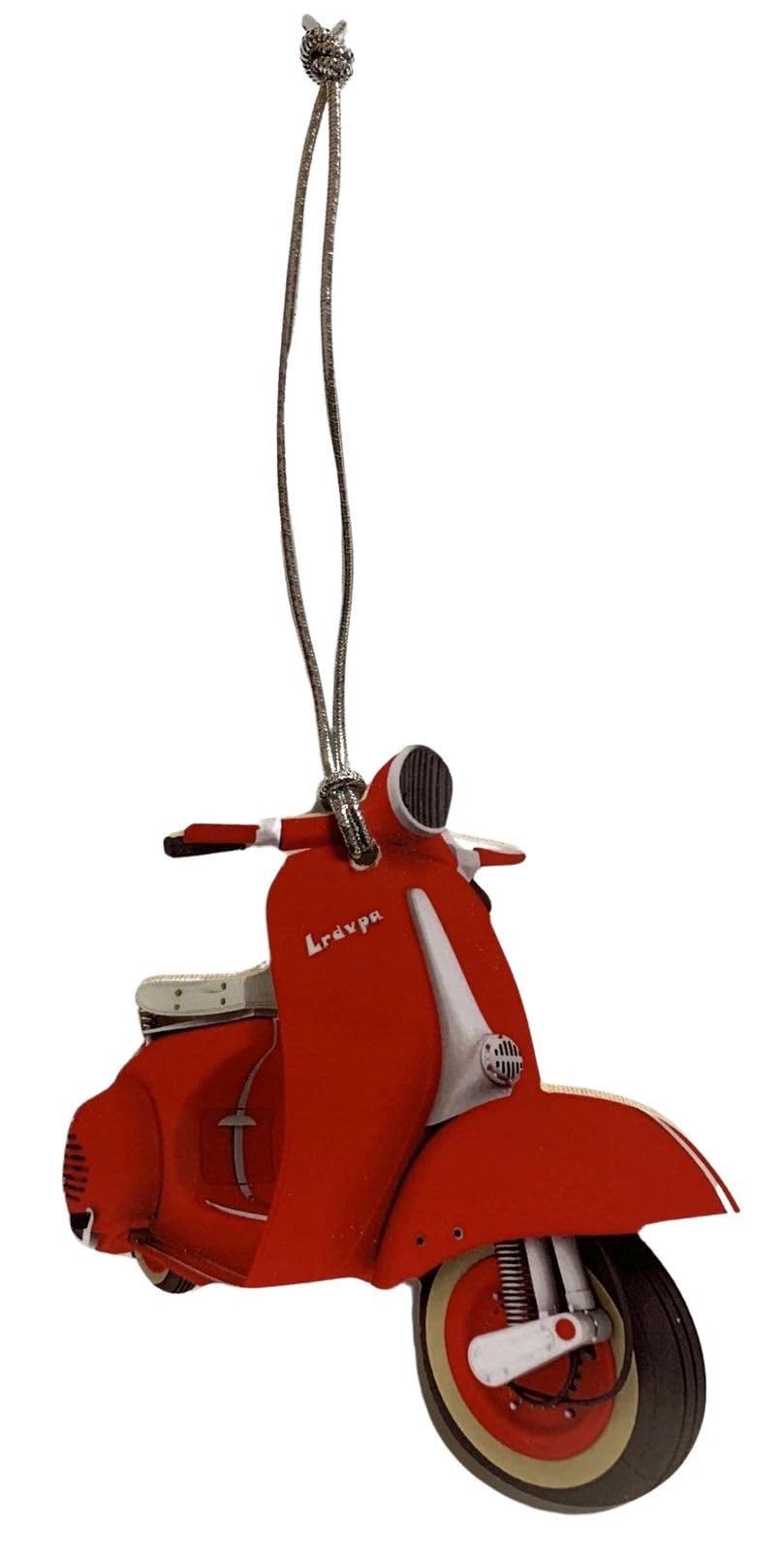 Red Retro Scooter Christmas Tree Decoration - Vintage Scooter Tree Decorations MS11-D