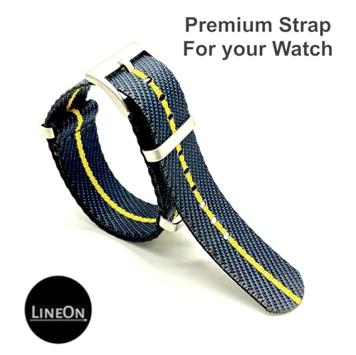 Image of Lineon 20mm & 22mm Stainless Steel 304 Buckle & loop Nylon Vintage Style NATO Watch Strap ONE WAY NATO Nylon STRAP Imported Quality With Pins and Pin Remover Tool (Include)