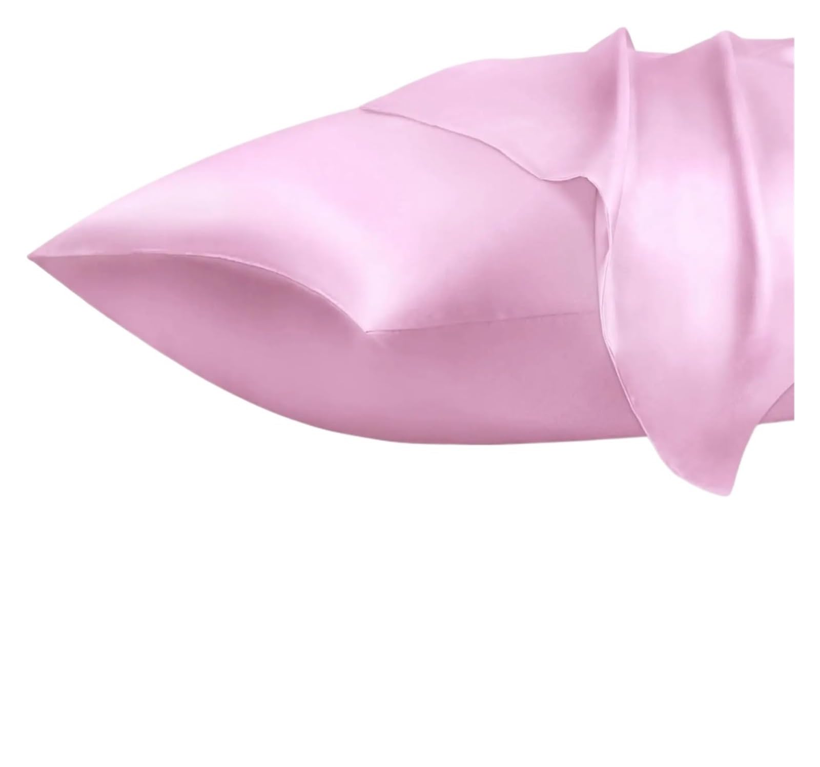 LYXYGMV 1/2PCS Satin Silk Pillowcase For Skin And Hair Soft And Breathable For the Bedroom(Pink,1Pc 20x26in)