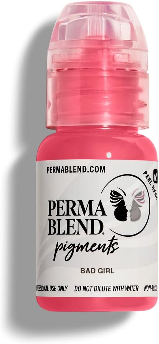 Perma Blend - Bad Girl - Microblading Ink to Enhance Lip Color - Lip Tattoo & Lip Blushing Supplies for Permanent Lip Color - Bad Girl Based Lip Blush - Vegan (0.5 oz)