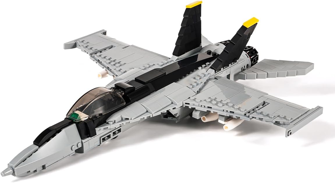 DAHONPA F-18 Bumblebee Fighter Military Army Airplane Building Bricks Set, 700+ Pieces Air-Force Build Blocks Toy, Gift for Kid and Adult.