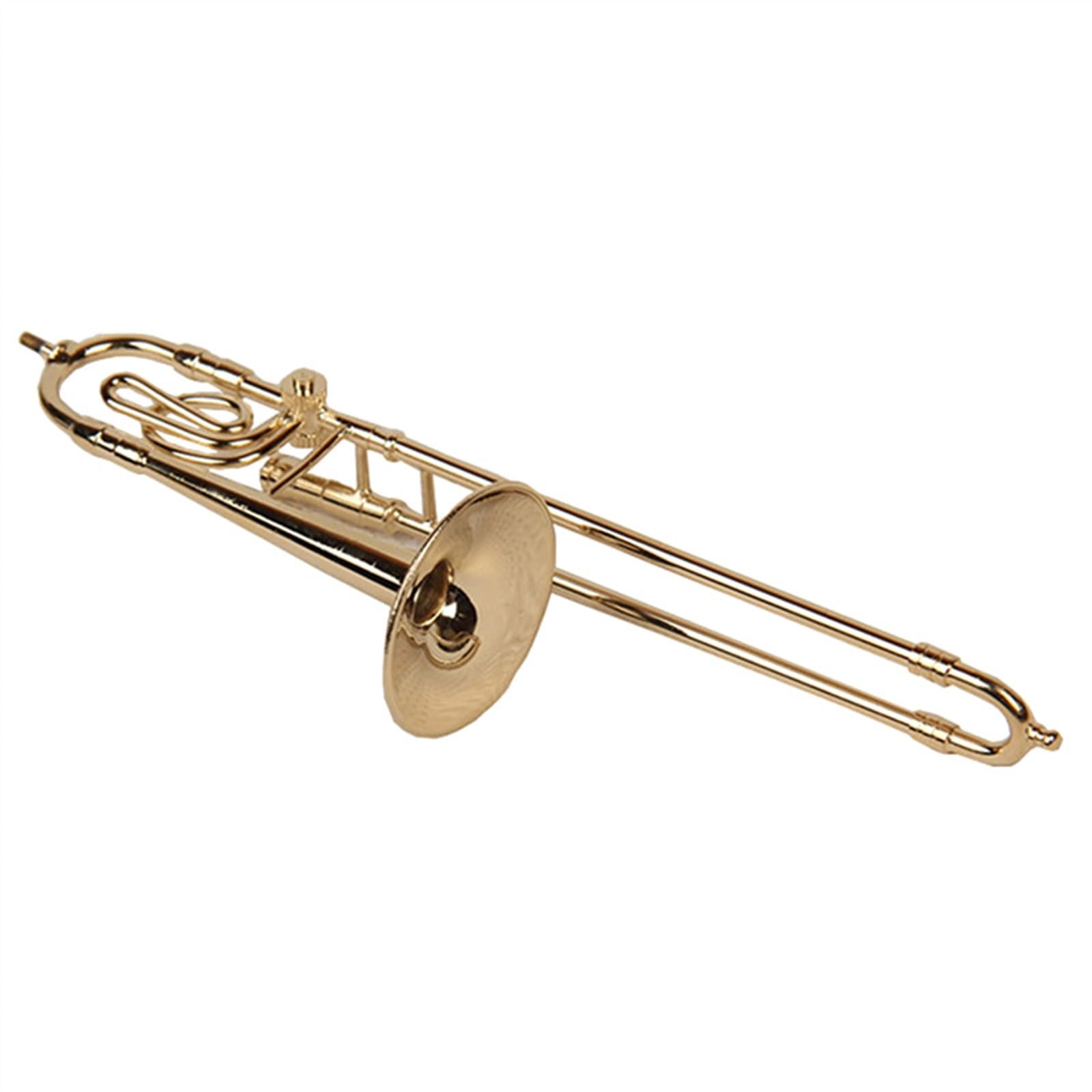 Mini Trombone Model Miniatuur Trombone Woondecoratie Ornamenten Model Muziek Lover Gift Kleine Ambachtelijke Ornamenten (Color : 9CM