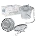 U.S. Kitchen Supply - 2-Pack Premium Tea Infuser - 2" Diameter Stainless Steel - Single Cup - Perfect Strainers for Loose Leaf Tea and Spices