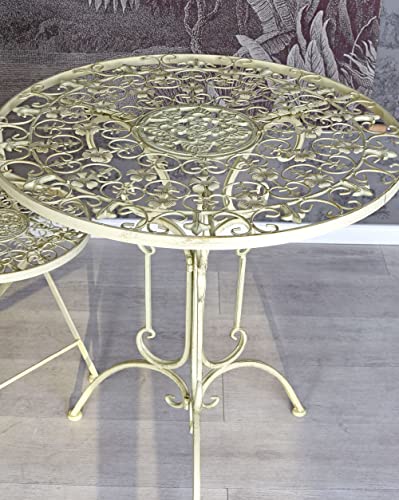 Gartentisch Nostalgie Tisch Shabby Chic Weiss wie Anno 1910 Antik Stil WK009 Palazzo Exklusiv – Bild 4