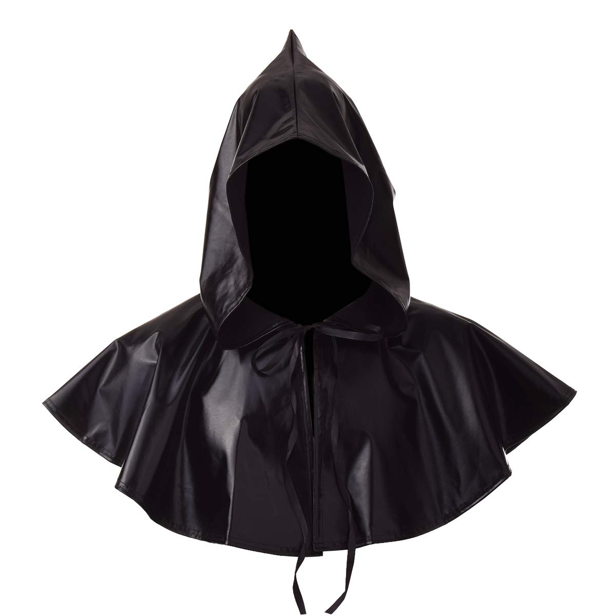 BLESSUME Medieval Hooded Cowl Cross Necklace (Black 2)