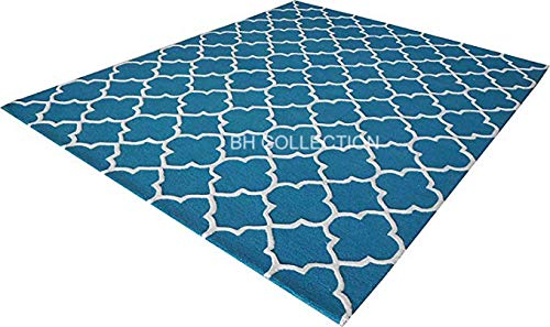 Image of Classical Look Embossed Curved Handmade Tufted Woolen Thick Plain Round Carpet for Bedroom Hall Size 8x8 feet (240X240 cm Round) Multi
