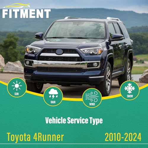 Image of 24 inch 20 inch 12 inch Windshield Wiper Blades Replacement for Toyota 4Runner 2010 2011 2012 2013 2014 2015 2016 2017 2018 2019 2020 2021 2022 2023 2024 4 Runner Premium All Weather Front Rear Wipers (Pack of 3)