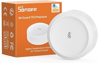 SONOFF SNZB-02M AirGuard TH Pressure Zigbee Temperatur Feuchte Sensor | Zigbee Smart Thermometer Hygrometer Barometer mit App-Benachrichtigungen, Fernüberwachung für Gewächshaus und Weinkeller