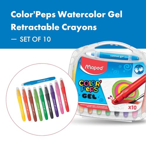 Giz Gel Aquarelável, Maped, Color Peps Macio, 836310, 10 Cores