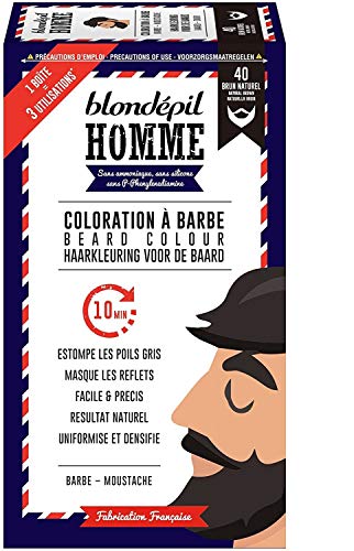 Kit coloration barbe Blondépil Homme brun naturel pour un entretien impeccable à la maison