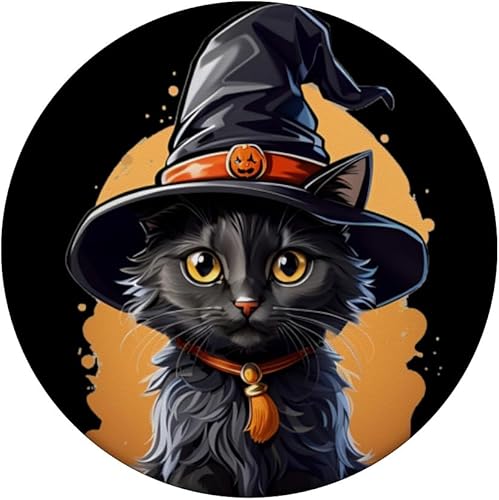 Miniatura 3 de Helloween Cat with Witch Hat PopSockets Standard PopGrip