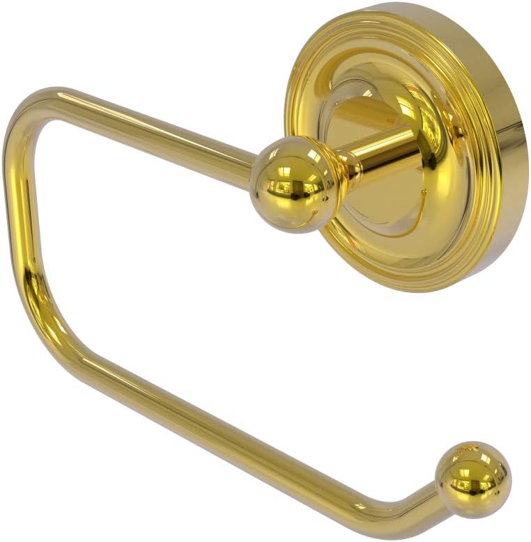 Allied Brass R-24E-PB Regal Collection European Style Tissue Toilet Paper Holder, Polished Brass