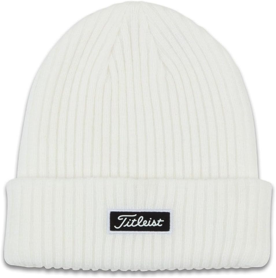 Titleist Charleston Cuff Knit Golf Beanie White One Size Fits Most