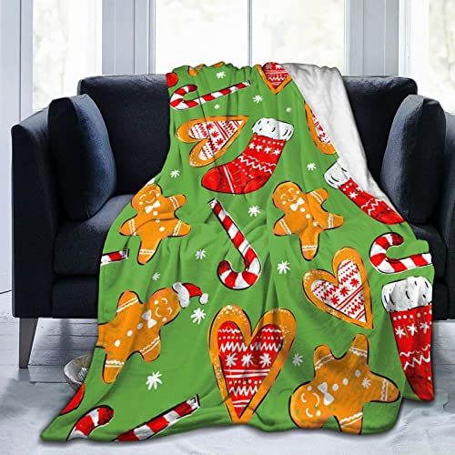 FANSU 3D Drucken Flauschige Kuscheldecke Warm Komfortabel Decke, Weich Wohndecke Flanell Überwurf Fleecedecke als Sofaüberwurf, Tagesdecke, Wohnzimmerdecke (Keksmuster,100x150cm)