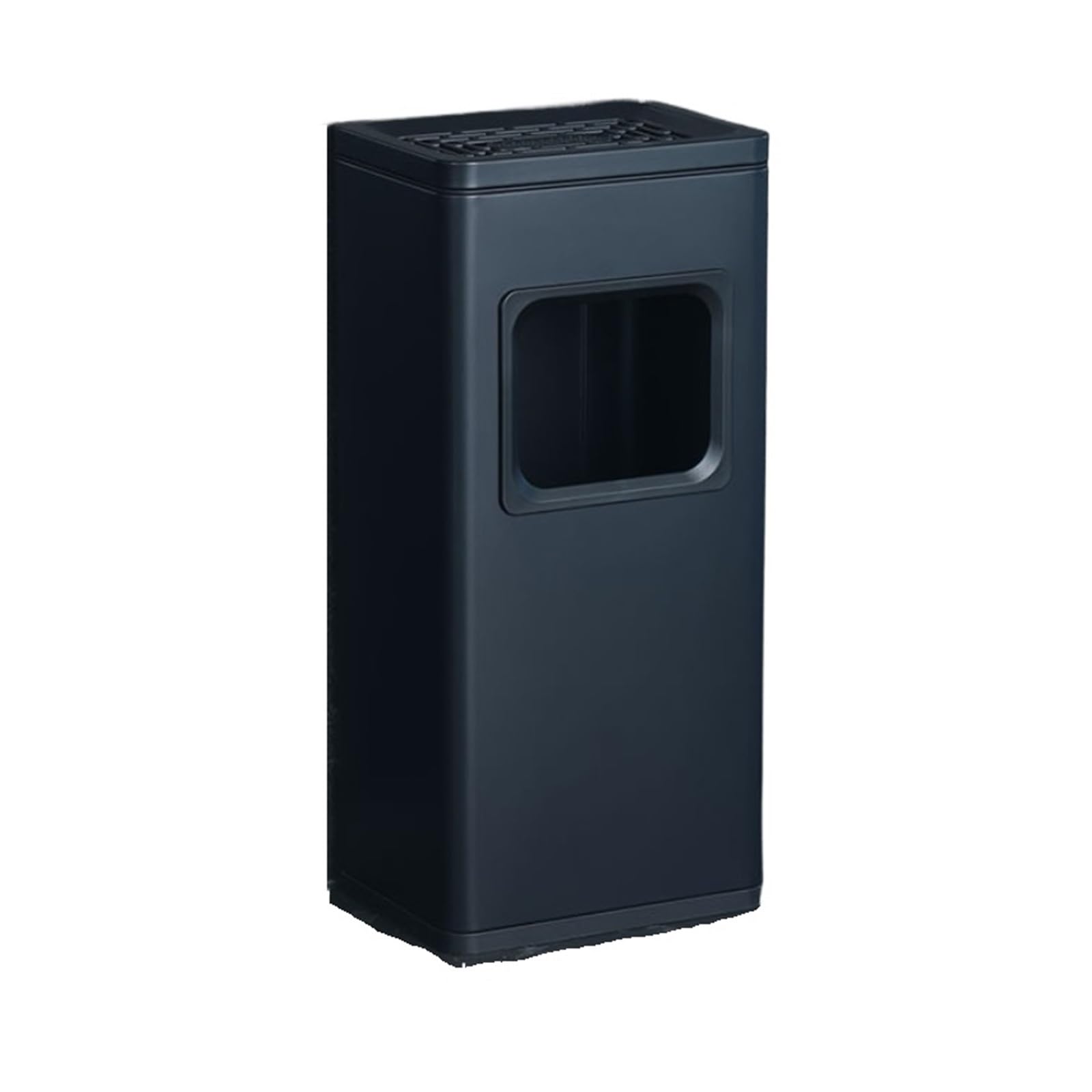 Outdoor Outdoor Standing Garbage Can Outside Patio Ashtrays For Cigarettes Square Ash Tray Trash Can(Black)