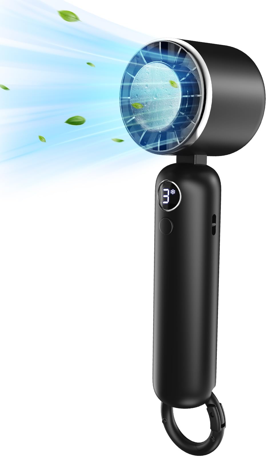 Ventilatore USB Portatile Anysun Con Batteria 5000mAh, 3 Velocità, Display Digitale E Piastra Raffreddante - Pieghevole