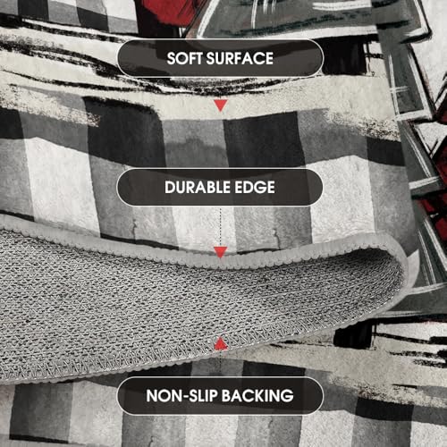 Tapete decorativo Artoid Mode 5x7 pies negro y blanco miniatura 6