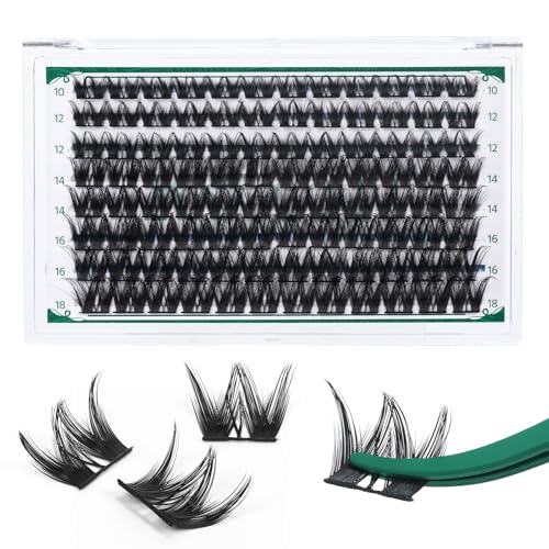 Image of Lash Clusters,96 Pcs Cluster Lashes D Curl 10-18MIX DIY Lash Extensions Eyelash Clusters,KEYYOU Volume Wispy Individual Lashes Soft&Comfortable Easy DIY at Home(Y31,D-10-18MIX)