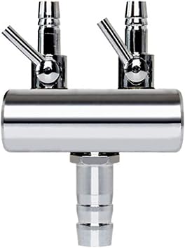Aquarium Air Valve 2 Way Inline Manifold Air Flow Pump Tubing Splitter Lever Control Valve
