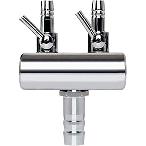 Aquarium Air Valve 2 Way Inline Manifold Air Flow Pump Tubing Splitter Lever Control Valve