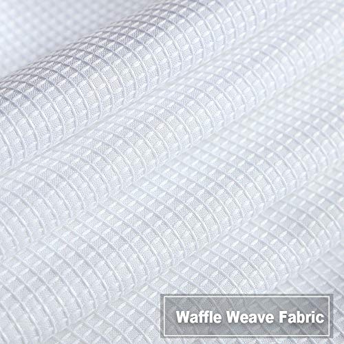 Tier Curtains,Waffle Weave Textured Short Curtains for Bathroom Waterproof Window Covering Kitchen Cafe Curtains - 30