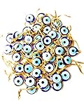 Bion, Gold Evil Eye Glass Beads, 1.7