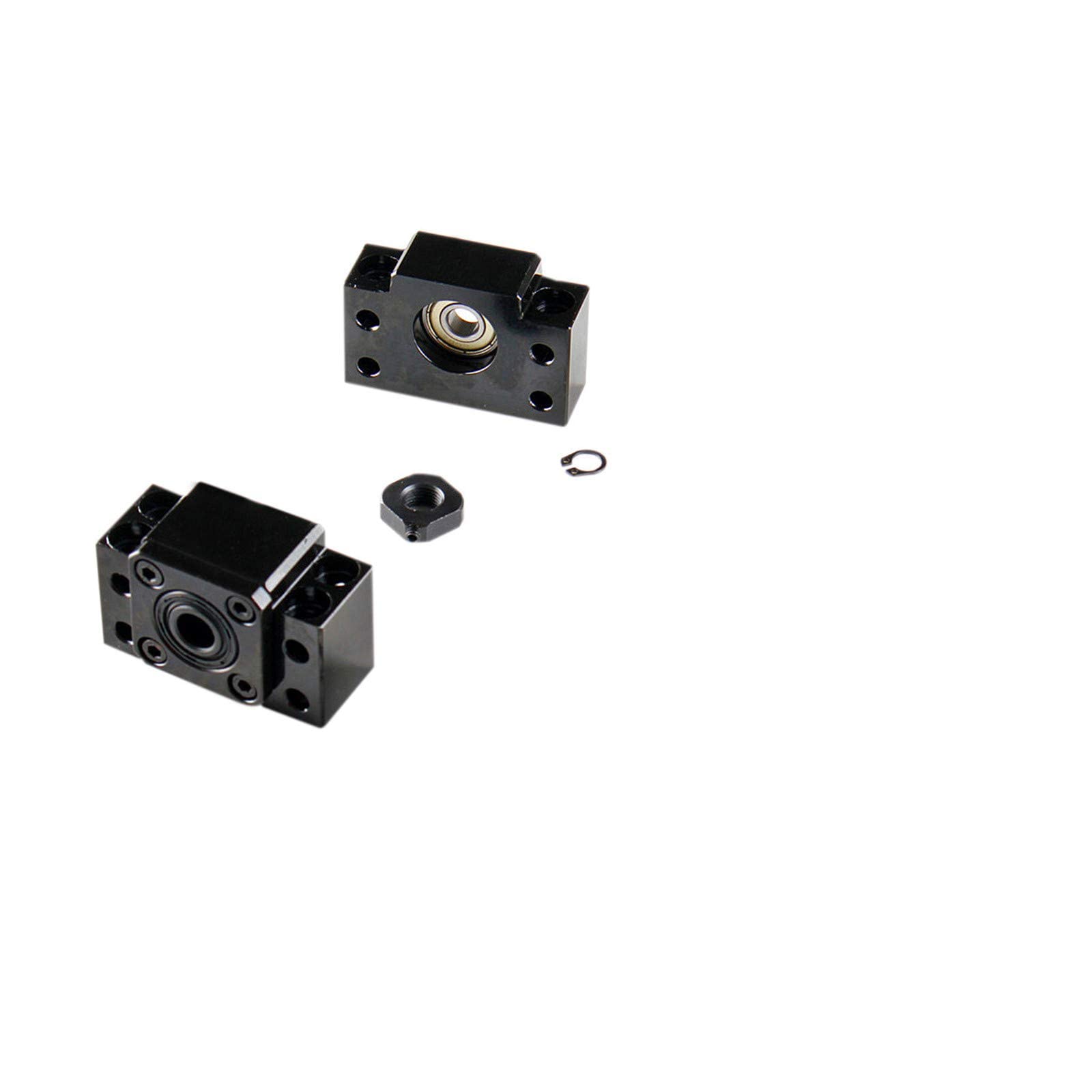 SFU1605 Husillo de bolas de 500 mm acero inoxidable con soporte BK12/BF12 y tuerca DSG16H CNC