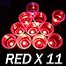 YHFUISK 22Pcs Christmas Glowing Pong Set Party Game Light Up Pong Cups for Christmas Party with 6 Snowflake Balls, 20 Decoration Plastic Snowflakes, Red&Green1