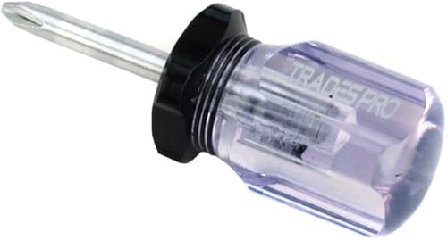 Tradespro 830415 Destornillador Phillips con mango de PVC transparente, 2 x 1-12"