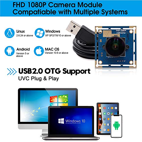 Svpro Usb Camera Board 1080P 30Fps Web Camera With 170 Degree Fisheye Lens, Cmos Ov2710 Mini Usb Camera With Uvc For Computer Support Android Linux Windows Mac Os #TOP5