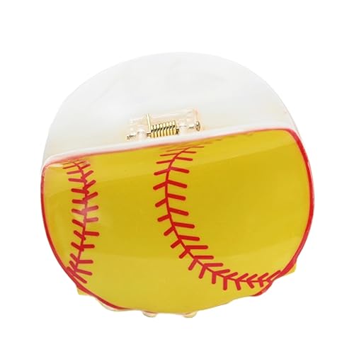 Miniatura 8 de LIANXUE Rugby Baloncesto Fútbol Garra Creativa Bola Tema de Pelo Abrazadera de Pelo Acrílico Headwear Deportes Pasadores de Pelo Ornamento